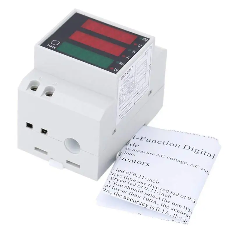 AC 200-450V измеритель мощности din-рейка Тип Цифровой дисплей Амперметр Вольтметр