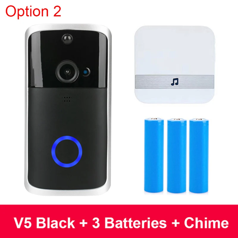 Bell Chime Battery Умный IP видеодомофон Wi-Fi видеодомофон дверной звонок wifi дверной Звонок камера для квартиры ИК сигнализация беспроводная камера безопасности - Цвет: Bell Chime Battery