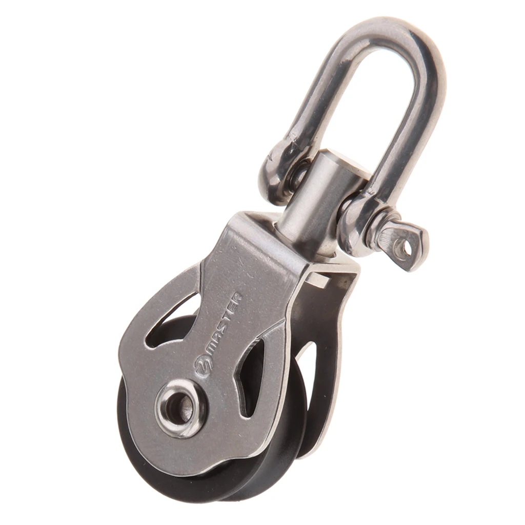 Swivel 22mm Single Pulley Bearing Block for Marine Wire Rope Sailing Boat