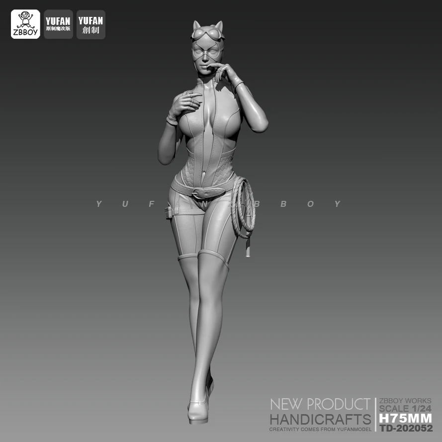 Ceny 1 24 zestawy żywiczne Catwoman biała pleśń żywica model żołnierza samodzielnie zmontowany TD 202052