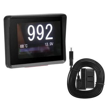 

Car OBD Multi-Function Meter Digital Temperature Voltage Speed HUD Display car clock led digital clock car auto accessories