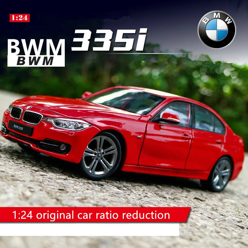 Модель белого автомобиля WELLY 1:24 BMW 335i из сплава имитация коллекция украшений