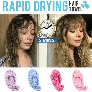 

2019 Dry Hair Towel Cap Super Absorbent Microfiber Soft Quick Dry Turban Bath Shower Head Towel