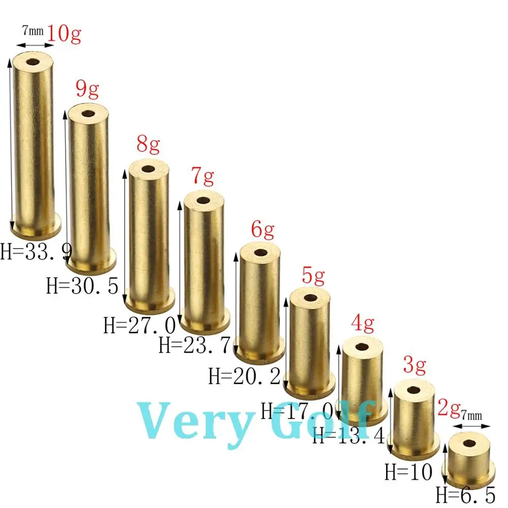 5pcs/pack Golf Brass Tip Plug Swing Weights For Golf Steel Shafts Fit