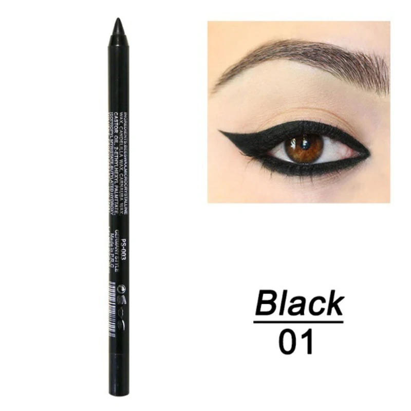 DNM текстурная цветная подводка для глаз перламутровая ручка для теней пот не цветущий Макияж Косметика водостойкий стойкий карандаш для глаз TSLM1 - Цвет: 01-Black