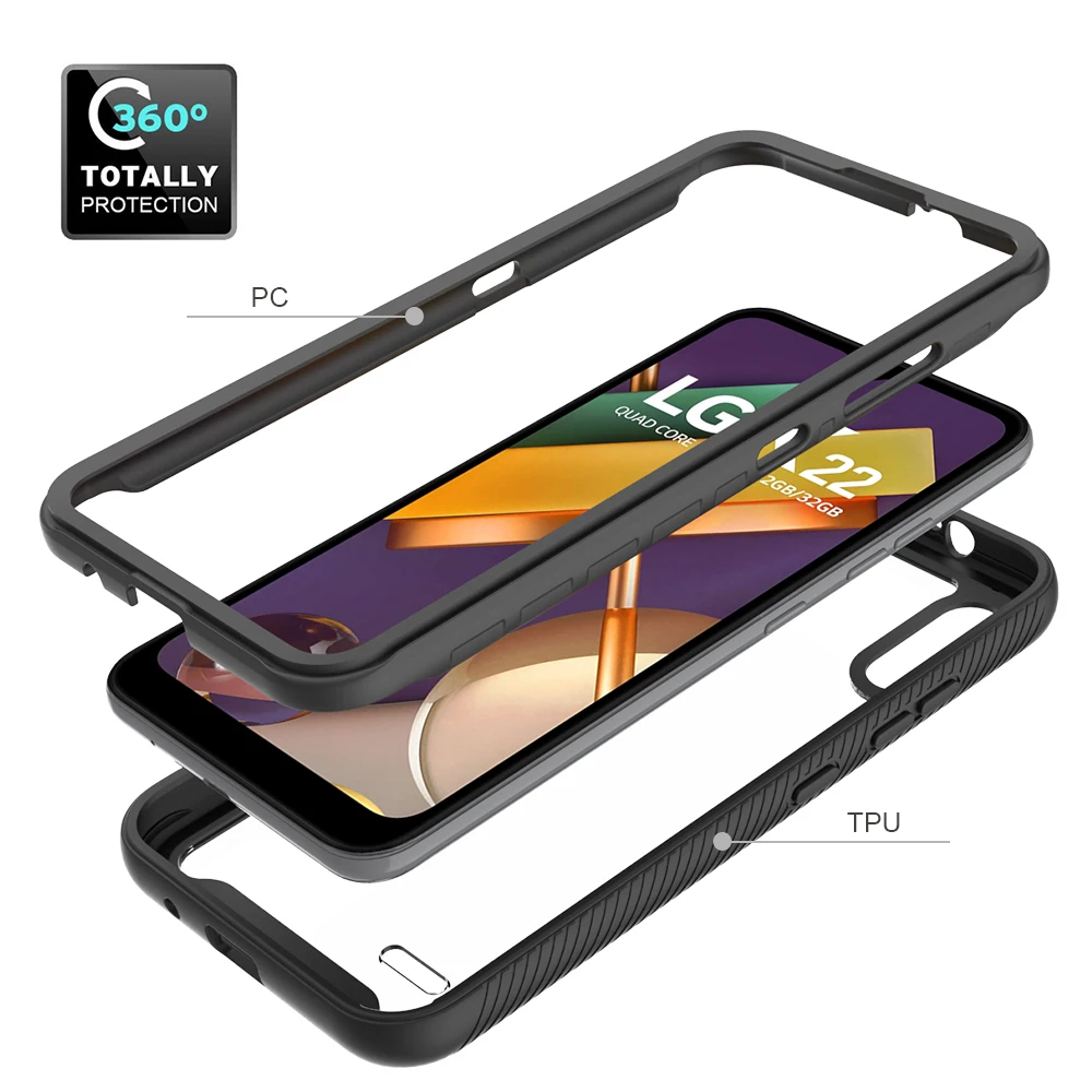 Phone Case Lg K22 Plus Case Heavy Duty Red Phone Case With