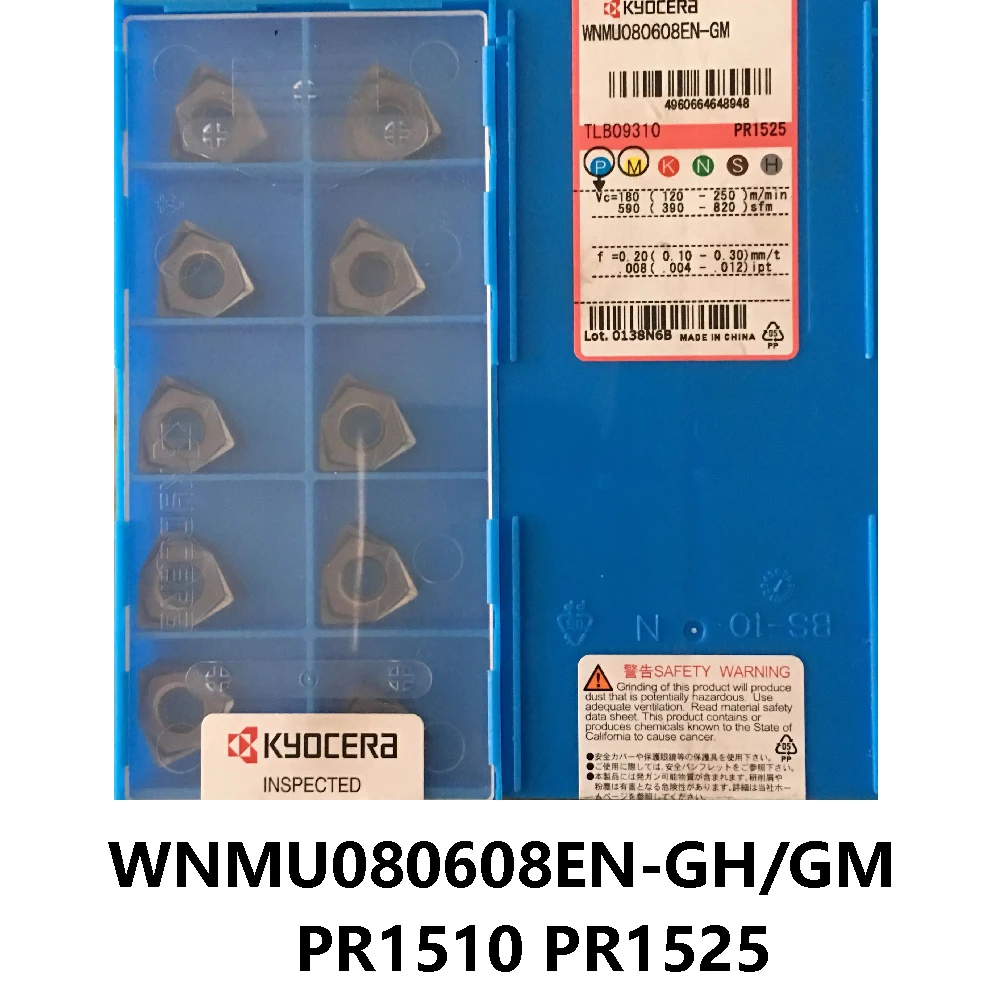 

Original KYOCERA WNMU 080608 WNMU080608 WNMU080608EN-GH PR1510 PR1525 WNMU080608EN-GM PR1510 Milling Cutter Carbide Inserts CNC