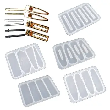 

Barrette Hair Clip Silicone Epoxy Resin Mold Hair Pin Jewelry Casting Mold Tools 83XF