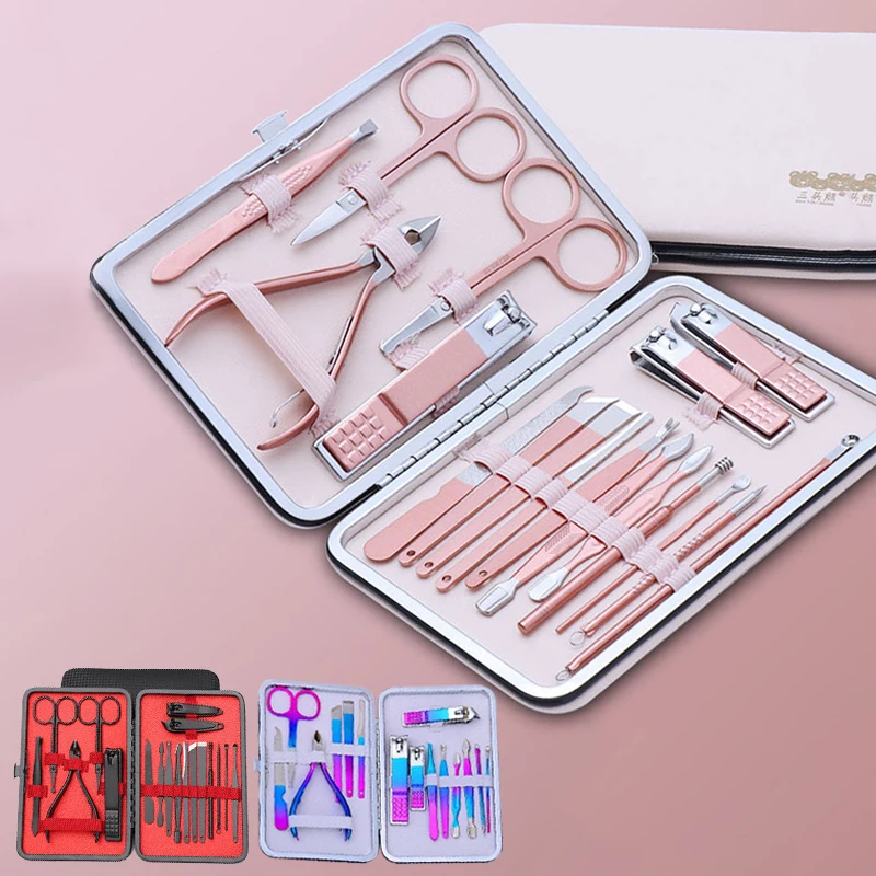 Stainless Steel Nail Clipper Set Cutter Travel Fingernail Cutting Toenail Scissors Nippers Plier Manicure Pedicure Tools | Красота и