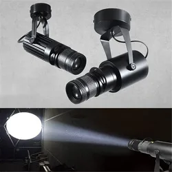 Foco de luz LED blanco y negro, iluminación con 4 orificios para lámpara publicitaria, tienda y ventana
