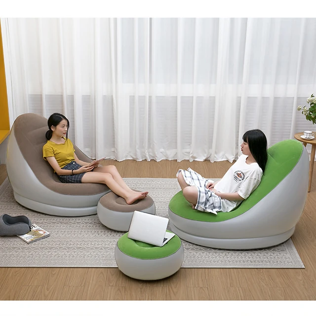 Puff Couch Tatami Inflatable Sofa PVC Lounger Seat Bean Bag Sofas