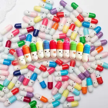 

50pcs/set Cute Capsule Mini Paper Message Pvc Letter 0.8cm Storage Craft Creative Pill Bottle 2cm Bottles X Box Small Wish J0P2