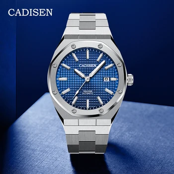 CADISEN Design Mens Watches Top Brand Luxury Sport Mechanical Automatic Watch Men Fashion NH35 Stainless Steel Relogio Masculino business watch men automatic mechanical travel watch luxury fashion stainless steel sport watches men relogio masculino