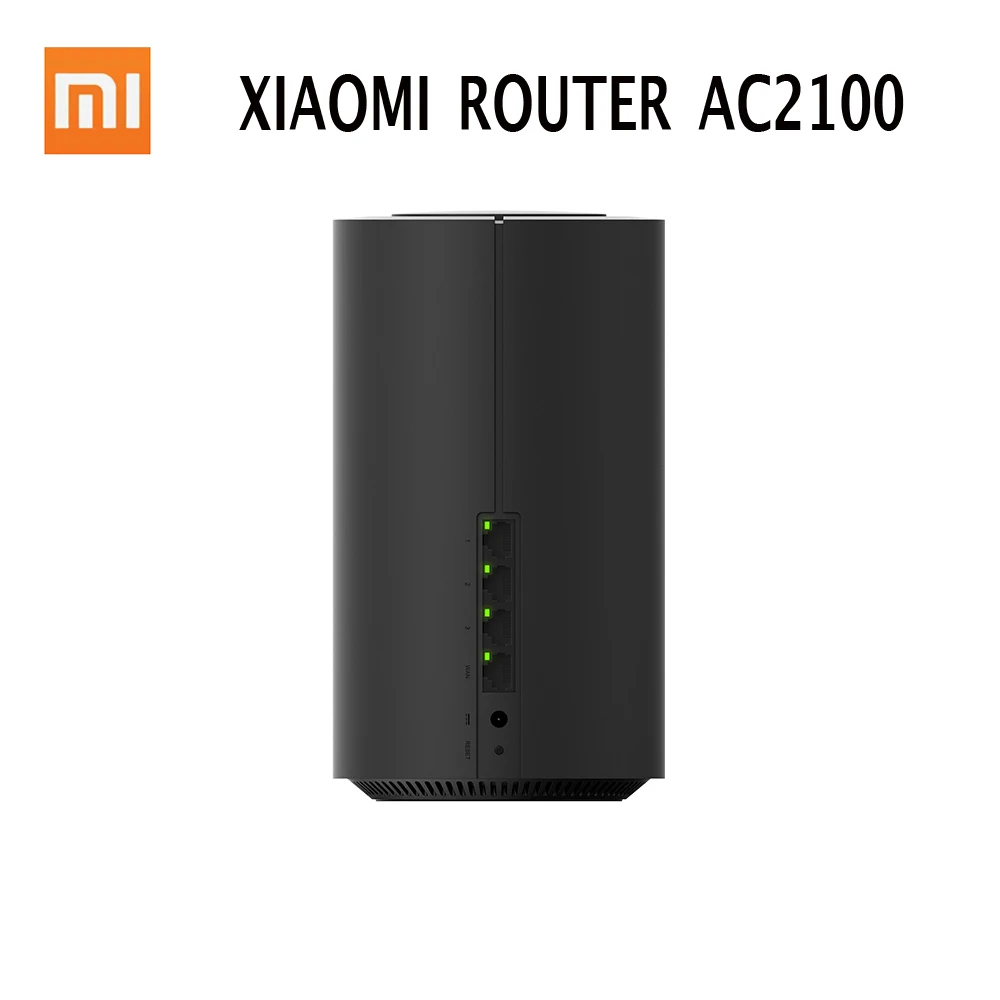 Xiaomi Mi роутер AC2100 Gigabit Ethernet порт двухчастотный WiFi 2,4G 5G 360 ° покрытие двухъядерный процессор игровой пульт - Цвет: Черный