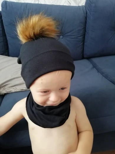 children's pom pom Hat Autumn Winter Baby Hat Girls Boys Cap Kids Beanie bonnet Collar Scarf set baby cap Photography props