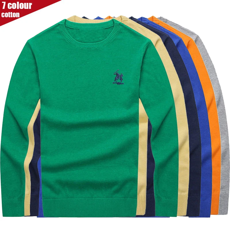 Трикотажные свитера с круглым вырезом осень 2019 модные повседневные мужские