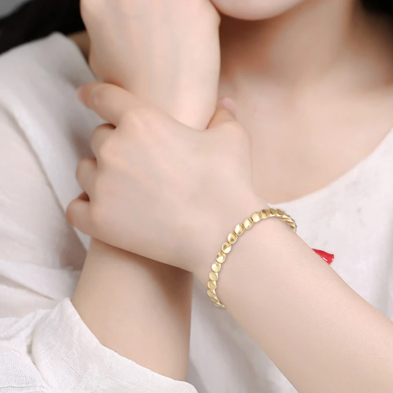 Handmade Tibetan Buddhist Copper Beads Rope Bracelet Women Men
