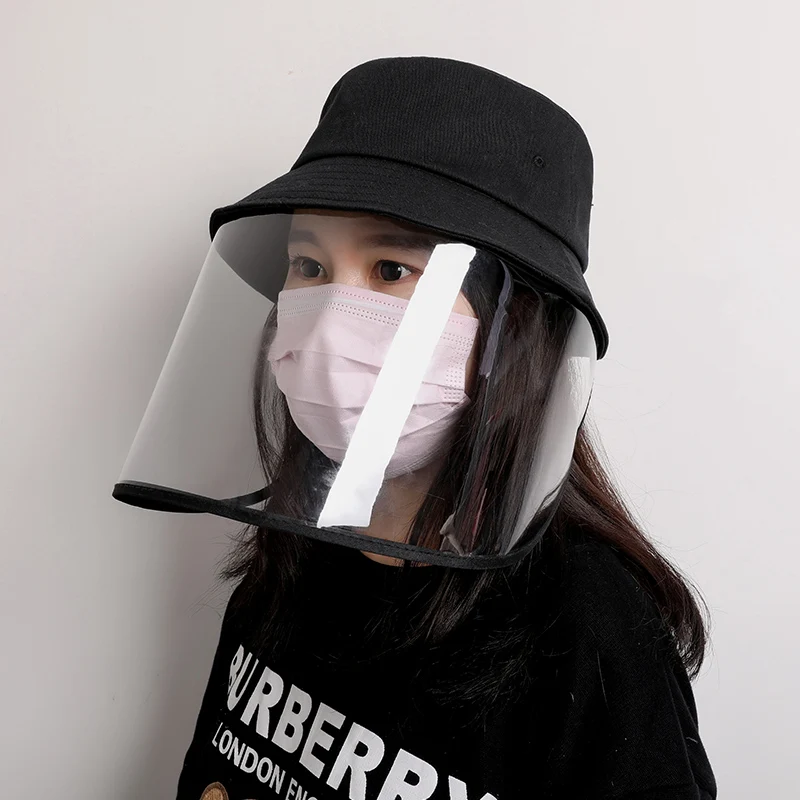 

A170 Protective Face Mask Hats Protective face Mask Hat Female Face Covering Anti-droplet Bucket Caps Mask Bucket Hats Adjust