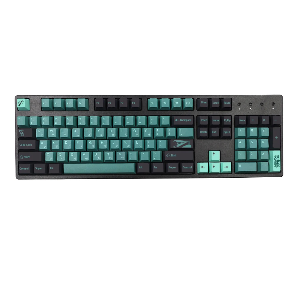 Terror Abaixo Tema Pbt Dye Subbed Keycap Teclado Mecânico Cereja Perfil Caps Chave mx Fl980 Interruptor Pbt Gkk 135 Chaves Set - Imagem 5