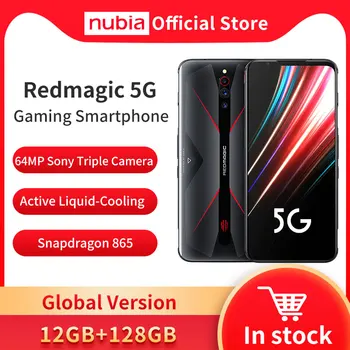 

Global Version Nubia Red Magic 5G MobilePhone 6.65 inch 12GB 128GB Snapdragon 865 Android 10 NFC Gaming Phone WIFI 6