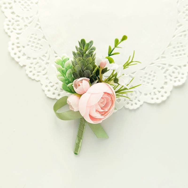 boutonniere wedding accessories brooch flowers corsage groom pin (24)