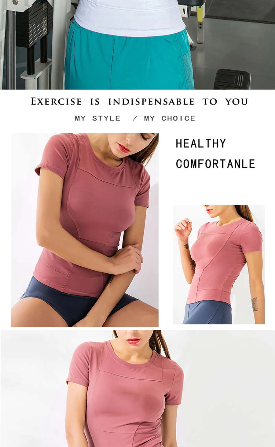 Женские быстросохнущие рубашки, эластичные спортивные футболки для йоги, трико для спортзала, пробежки, короткий рукав, футболки, блузки, майки, тонкие и сексуальные
