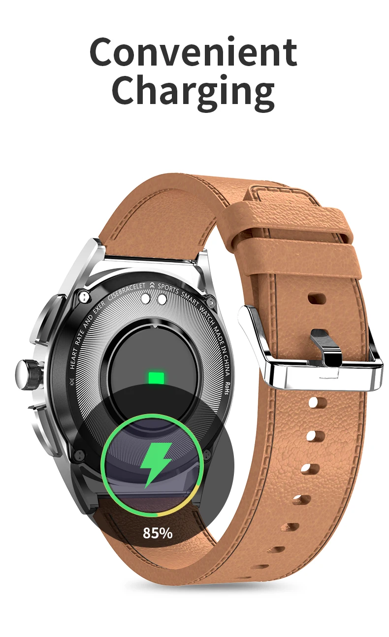 H8S Smart Watch Heart Rate Blood Pressure Health Monitoring Men Bluetooth Call Music Fitness Tracker Sport Smartwatch