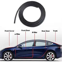 6 шт. передняя/задняя дверь грузовик АБ стойка Звуконепроницаемая резиновая уплотнительная полоса для защиты от воздействия погоды Ветер шумоподавление комплект для Tesla модель 3