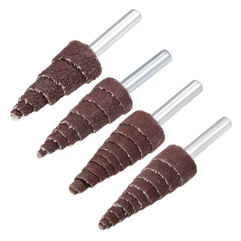 

uxcell 15Pcs Cone Shape Abrasive Flap Wheel 1/8-Inch Shank for Deburring Sanding Polishing furniture hardware plastic etc.