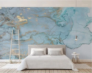 

beibehang mural wallpaper Custom Fashion Retro Luxury Blue Bronzing Texture TV Background Wallpaper wall papers home decor mural