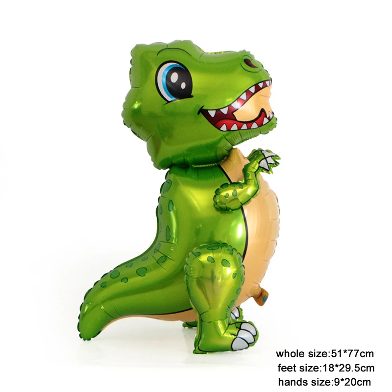 1pc dinosaur 8 4D сборные воздушные шары из фольги в виде динозавра, шары в виде единорога для детей на день рождения, вечерние шары в виде животных - Цвет: 1pc dinosaur 8