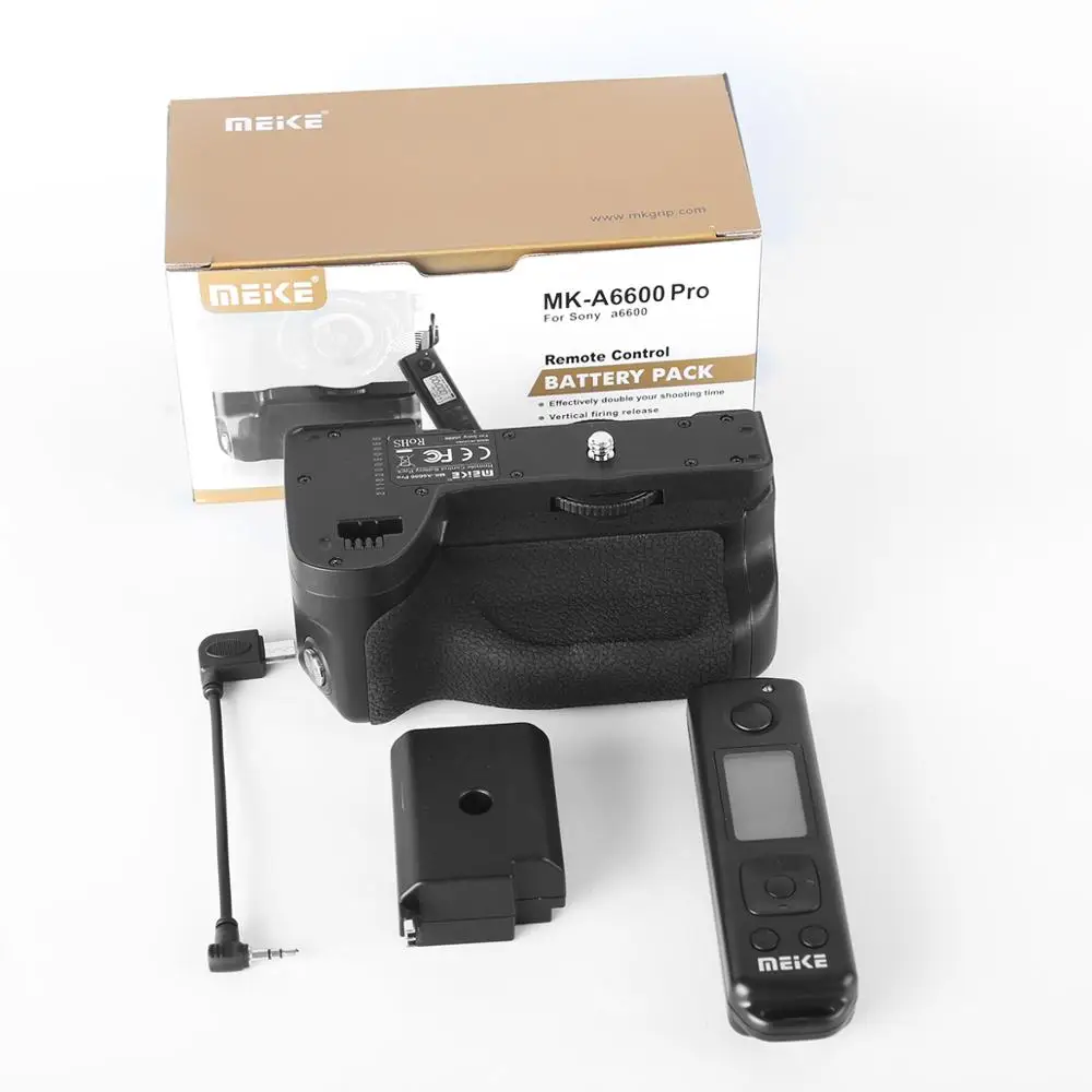Meike MK-A6600 Pro Remote Control Battery Grip for Sony A6600 Camera
