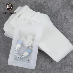 Let's Make Plastic Bags White 100pcs (19.5x11.5cm) Display Bags BPA Free Baby Toys Package Show Punch Pendant Bags Accessories