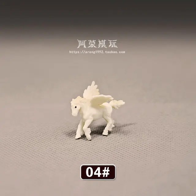 Wild Animal Dinosaur Model Flying Horse Myth Monster Dragon Fairy Garden Moss Miniature Decor Action Figures Figurines Kids Toys 5
