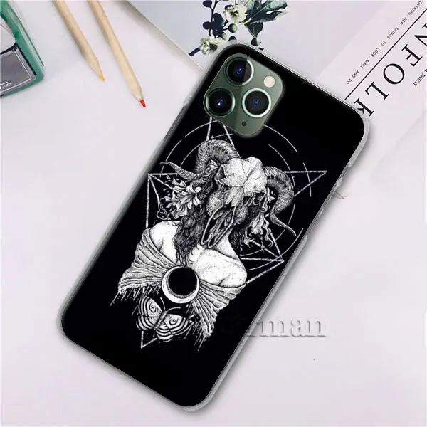 H07 Чехол для телефона Pentagram 666 Demonic Satanic для Apple iPhone X XR XS 11 Pro Max 7 8 6 6s Plus 5 5S, Жесткий Чехол - Color: H07