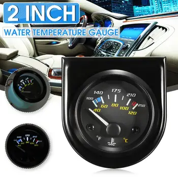

2 Inch 52mm Universal Car Dual Analog Water Temperature Temp Gauge 40-120 C/100-250F White LED for 12 Volt System