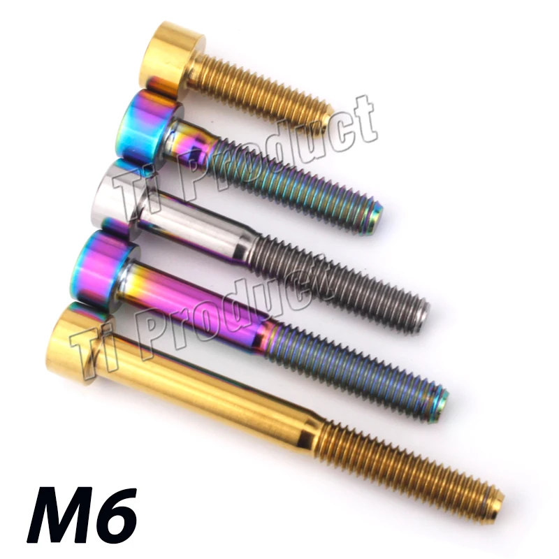 Титановые болты M6x 10 16 18 20 25 30 35 40 45 50 55 60 65 мм Винт с внутренней шестигранной