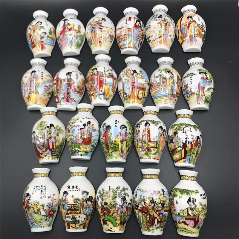 3d керамическая ваза в китайском стиле, наклейка на холодильник, сувенир, сувенир, 12 Jinchai, фигурка горничной, магниты на холодильник для дома, магнитная наклейка