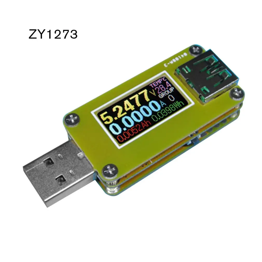 

ZY1273 USB Tester Yellow table Current Voltage Coulometric Capacity Meter Voltmeter Ammeter USB3.0 Communication