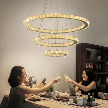 

Modern LED living dining room pendant lights suspension luminaire suspendu led ring lighting lamp fixture de techo colgante