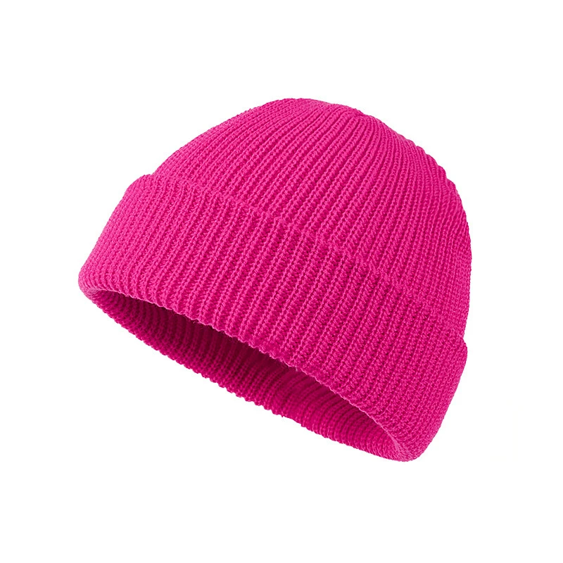 24 Colors Unisex Knitted Hats Cap Women Solid Winter Warm Beanie Retro Brimless Baggy Melon Caps for Men Skullcap Street Bonnet timberland skully Skullies & Beanies