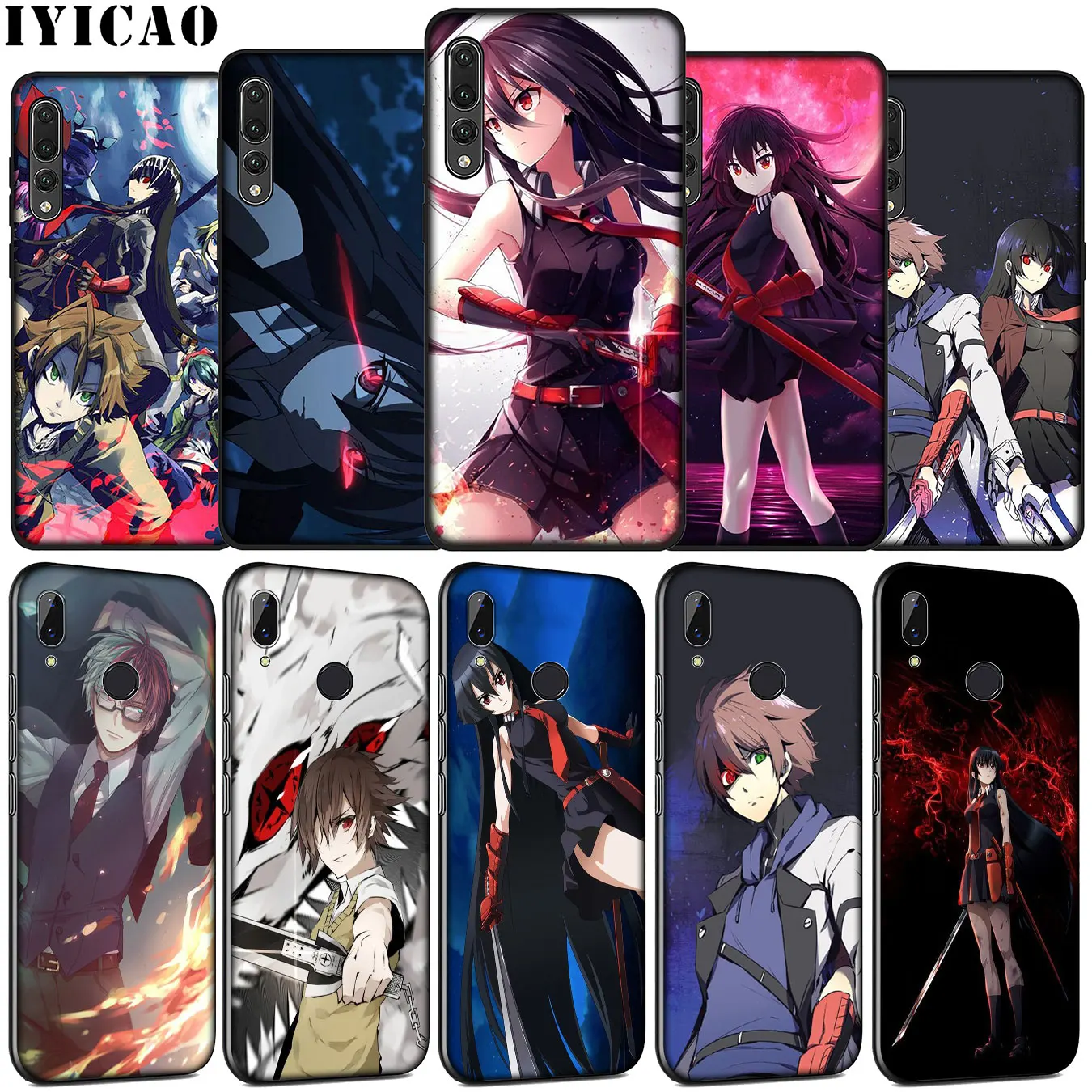 Мягкий силиконовый чехол IYICAO Akame Ga Kill для Huawei P30 P20 Pro P10 P9 Lite Mini 2017 2016 черный P Smart Z 2019