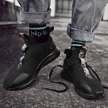 

Wild trend sports shoes men's casual shoes non-slip vulcanized shoes low to help flat shoes breathable mesh socks flat shoes