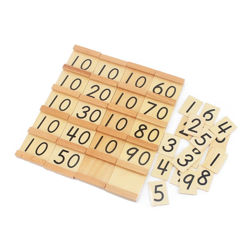 Montessori Materials Teens Symbol Linear & Skip Golden Beads & Colorful Beads Counting Wooden Toys for Children Early Preschool educational toys board games math toys learning puzzle toys teaching aids toys learning board toy