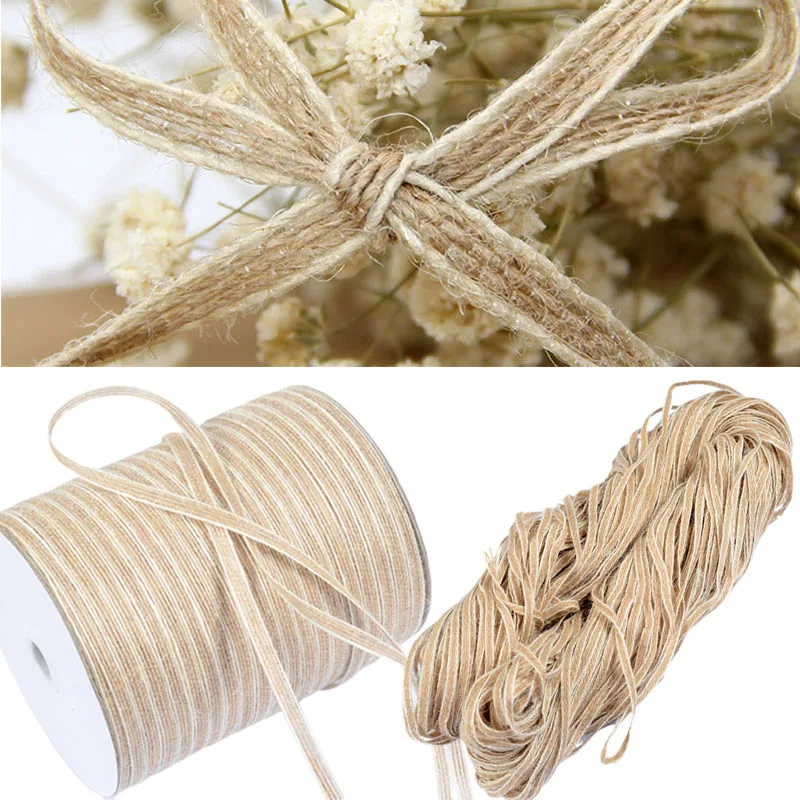 5M Natural Jute Rope Home Textile Hemp Cord Twine Braided Wedding Decor Burlap Rope Christmas Birthday Party Supplies Macrame jute rope macrame cord