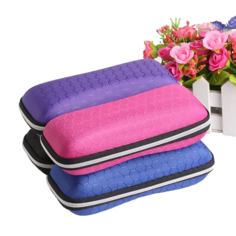 Прямоугольная сетка на молнии Чехол для очков жесткий футляр цветной чехол