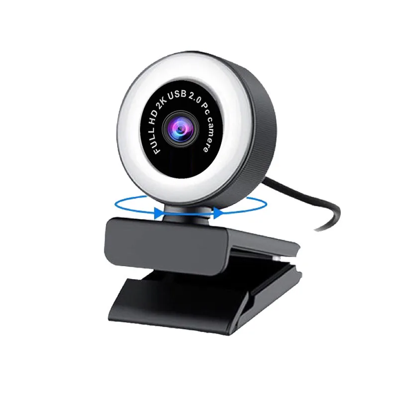 Câmera da Web Luz de Preenchimento Webcam Completo Usb Encontrou Microfoon Plug Drive-livre And Play Foco Automático 1080p - 2k hd 7 da web encontrou microfoon usb plug drive-livre