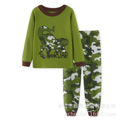 4 Christmas New Children's Home Service Suit Santa Claus Pajamas Cotton Europe Christmas Clothes T-shirt+ Pants 2 Pieces - Цвет: 4
