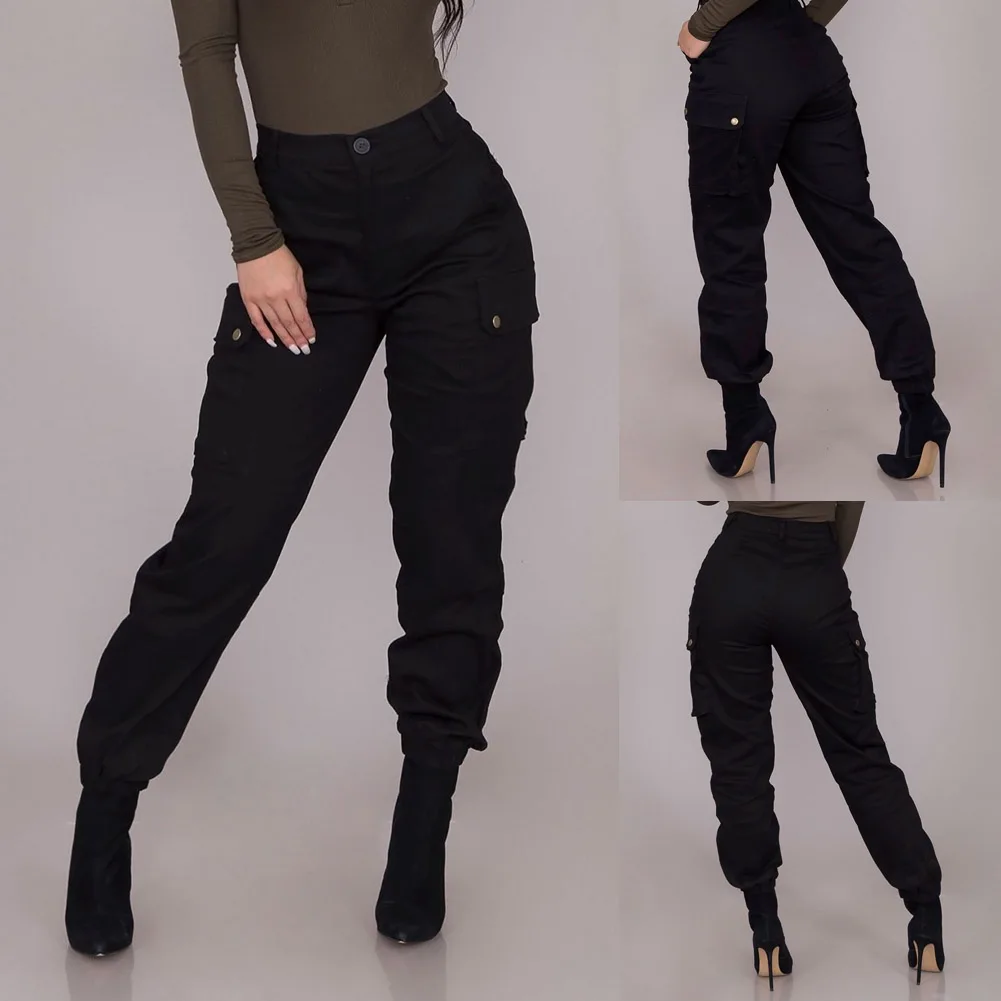 Buy Black High Rise Cargo Pants For Women Online in India  VeroModa