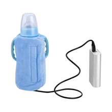 Usb Flessenwarmer Draagbare Reizen Melk Warmer Baby Zuigfles Verwarmde Deksel Isolatie Thermostaat Voedsel Heater(China)